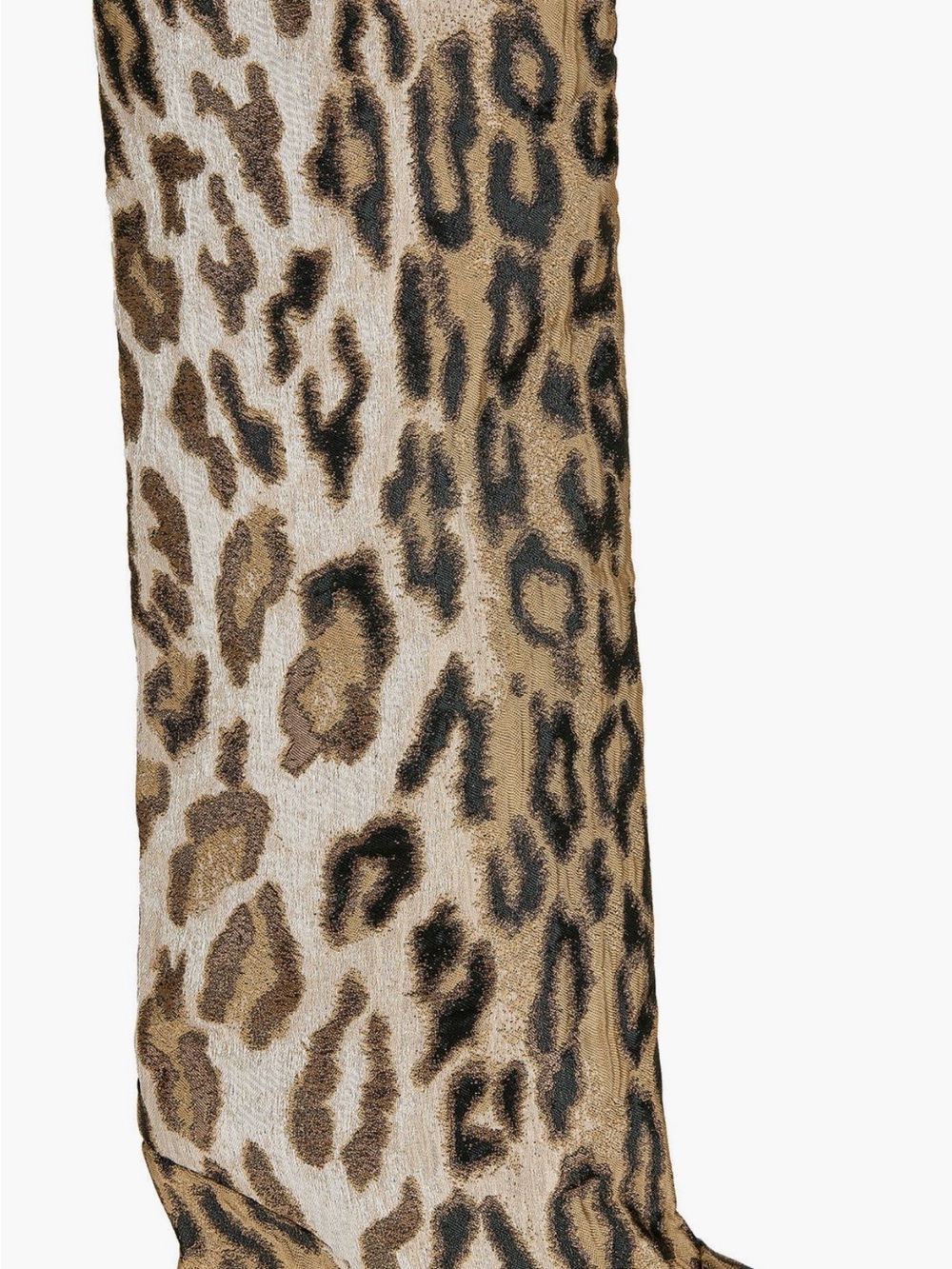 Leopard Print Over-the-Knee Wedge Boot - Brown/Tan - Picture 2 of 7